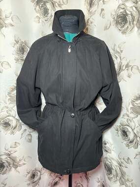 London Fog Long 90s Style Cinch Waist Jacket size S